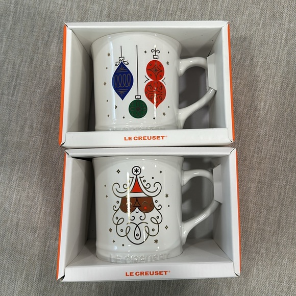 🎅🏽🎄 NWT! Set of Two Le Creuset Holiday Mugs and Le Creuset Tote! - Picture 5 of 13